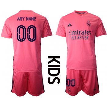 Youth 2020-2021 club Real Madrid away customized pink Soccer Jerseys
