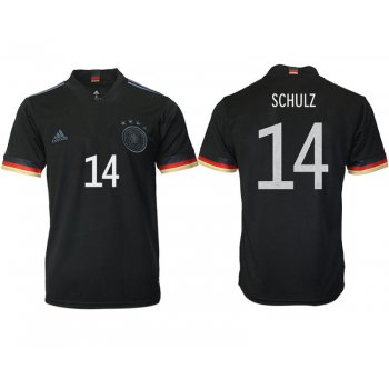 Men 2020-2021 European Cup Germany away aaa version black 14 Adidas Soccer Jersey