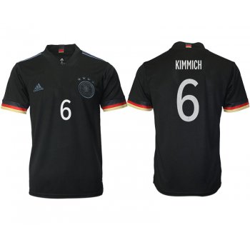 Men 2020-2021 European Cup Germany away aaa version black 6 Adidas Soccer Jersey
