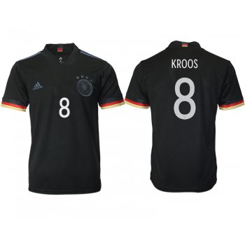 Men 2020-2021 European Cup Germany away aaa version black 8 Adidas Soccer Jersey
