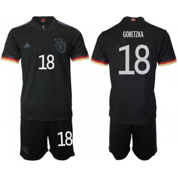 Men 2020-2021 European Cup Germany away black 18 Adidas Soccer Jersey