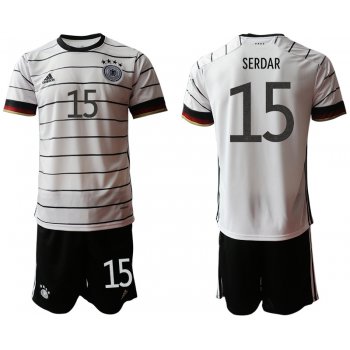Men 2021 European Cup Germany home white 15 Soccer Jersey