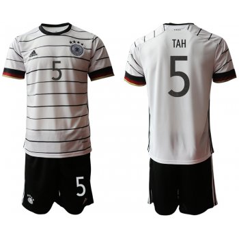 Men 2021 European Cup Germany home white 5 Soccer Jersey