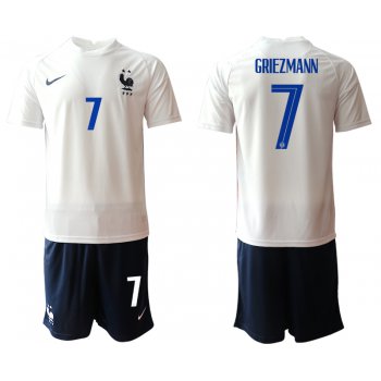 Men 2021 France away 7 soccer jerseys