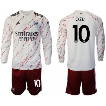 Men 2020-2021 club Arsenal away long sleeve 10 white Soccer Jerseys