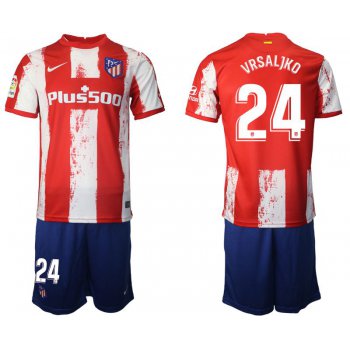 Men 2021-2022 Club Atletico Madrid home red 24 Nike Soccer Jersey
