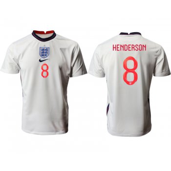 Men 2021 Europe England home AAA version 8 white soccer jerseys