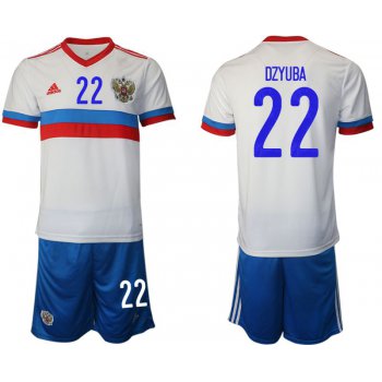 Men 2020-2021 European Cup Russia away white 22 Adidas Soccer Jersey