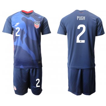 Men 2020-2021 Season National team United States away blue 2 Soccer Jersey1