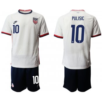 Men 2020-2021 Season National team United States home white 10 Soccer Jersey1