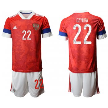 Men 2021 European Cup Russia red home 22 Soccer Jerseys