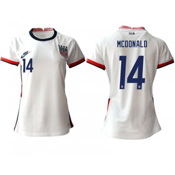 Women 2020-2021 Season National Team America home aaa 14 white Soccer Jerseys