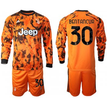 Men 2020-2021 club Juventus away long sleeves 30 orange Soccer Jerseys