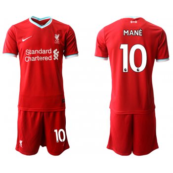 Men 2020-2021 club Liverpool home 10 red Soccer Jerseys