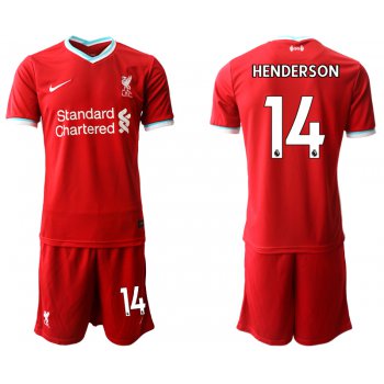 Men 2020-2021 club Liverpool home 14 red Soccer Jerseys