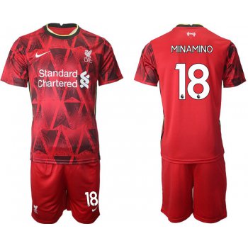 Men 2021-2022 Club Liverpool home red 18 Nike Soccer Jersey