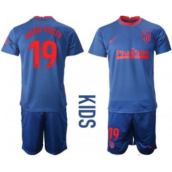 Youth 2020-2021 club Atletico Madrid away 19 blue Soccer Jerseys