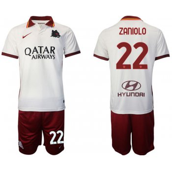 Men 2020-2021 Club Rome away white 22 Nike Soccer Jersey