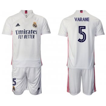 Men 2020-2021 club Real Madrid home 5 white Soccer Jerseys