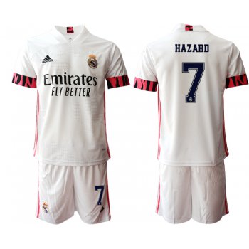 Men 2020-2021 club Real Madrid home 7 white Soccer Jerseys2