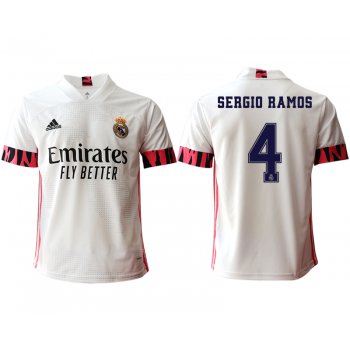 Men 2020-2021 club Real Madrid home aaa version 4 white Soccer Jerseys