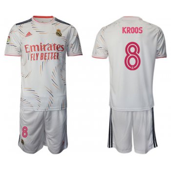 Men 2021-2022 Club Real Madrid home white 8 Adidas Soccer Jersey