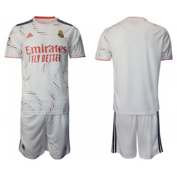 Men 2021-2022 Club Real Madrid home white blank Adidas Soccer Jersey