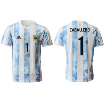 Men 2020-2021 Season National team Argentina home aaa version white 1 Soccer Jersey