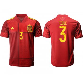Men 2021 Europe Spain home AAA version 3 soccer jerseys