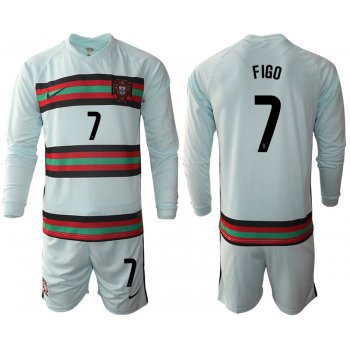 Men 2021 European Cup Portugal away Long sleeve 7 soccer jerseys