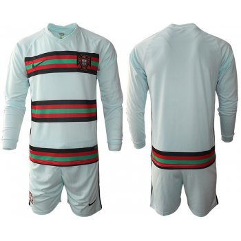 Men 2021 European Cup Portugal away Long sleeve soccer jerseys