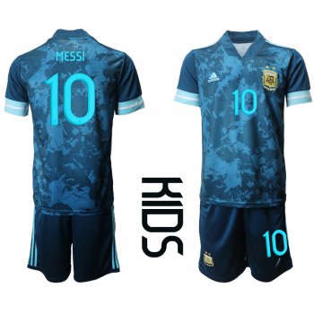 Youth 2020-2021 Season National team Argentina awya blue 10 Soccer Jersey1
