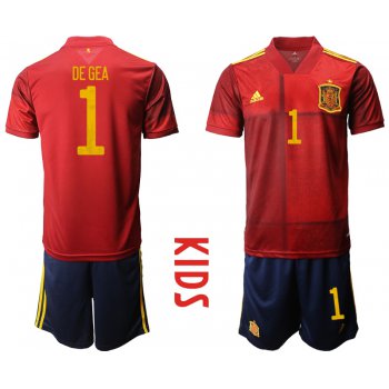 Youth 2021 European Cup Spain home red 1 Soccer Jersey