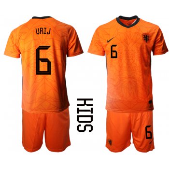 2021 European Cup Netherlands home Youth 6 soccer jerseys