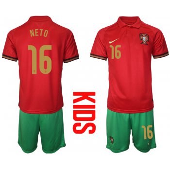 2021 European Cup Portugal home Youth 16 soccer jerseys