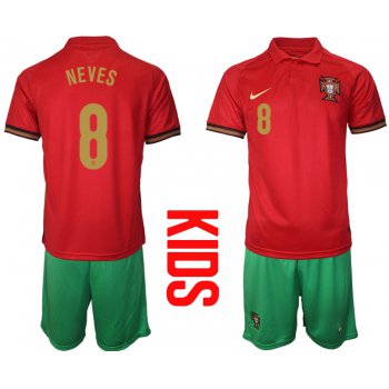 2021 European Cup Portugal home Youth 8 soccer jerseys