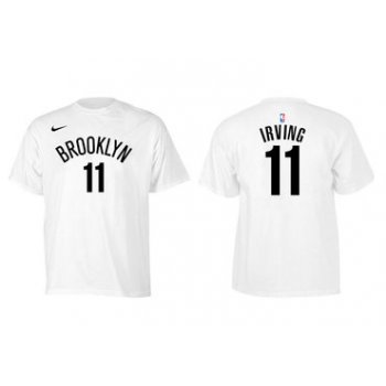 Brooklyn Nets 11 Kyrie Irving White Nike T-Shirt