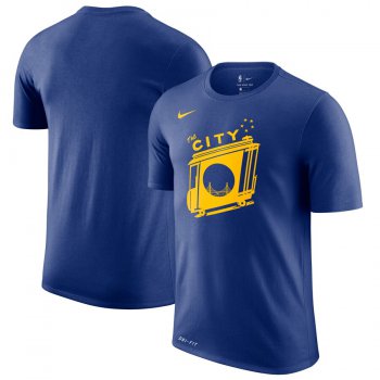 Golden State Warriors Nike Hardwood Classics Performance Logo T-Shirt Royal