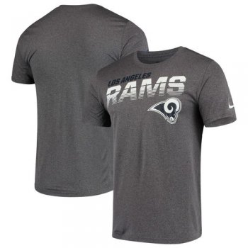 Los Angeles Rams Nike Sideline Line of Scrimmage Legend Performance T Shirt Heathered Gray