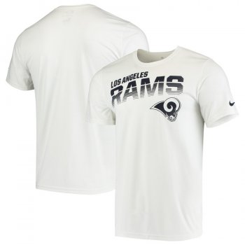 Los Angeles Rams Nike Sideline Line of Scrimmage Legend Performance T Shirt White