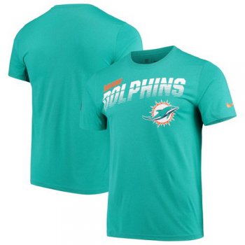 Miami Dolphins Nike Sideline Line of Scrimmage Legend Performance T Shirt Aqua