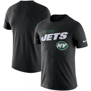 New York Jets Nike Sideline Line of Scrimmage Legend Performance T Shirt Black
