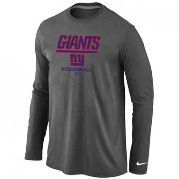 Nike New York Giants Critical Victory Long Sleeve T-Shirt D.Grey