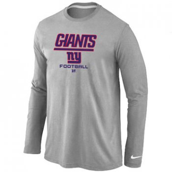 Nike New York Giants Critical Victory Long Sleeve T-Shirt Grey