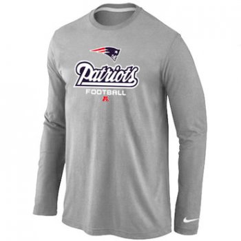 Nike New England Patriots Critical Victory Long Sleeve T-Shirt Grey