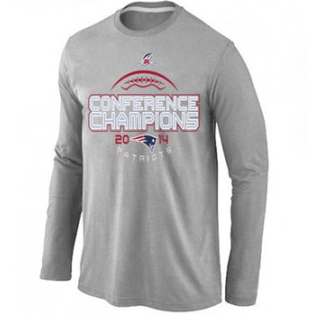 Nike Patriots Grey Long Sleeve Men T-Shirts02