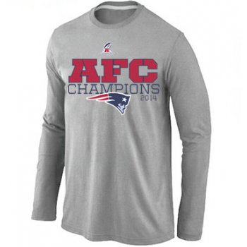 Nike Patriots Grey Long Sleeve Men T-Shirts