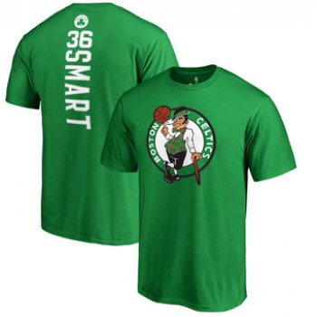 Men's Boston Celtics 36 Marcus Smart Fanatics Branded Kelly Green Backer Name and Number T-Shirt