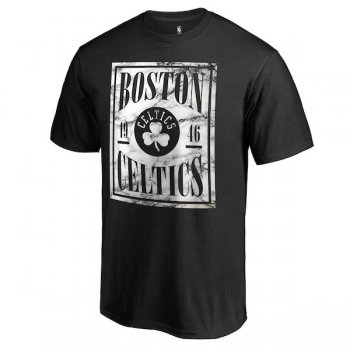 Men's Boston Celtics Fanatics Branded Black Court Vision Marble T-Shirt
