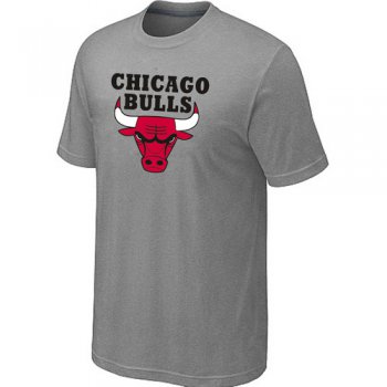Chicago Bulls Big & Tall Primary Logo L.Grey NBA T-Shirt